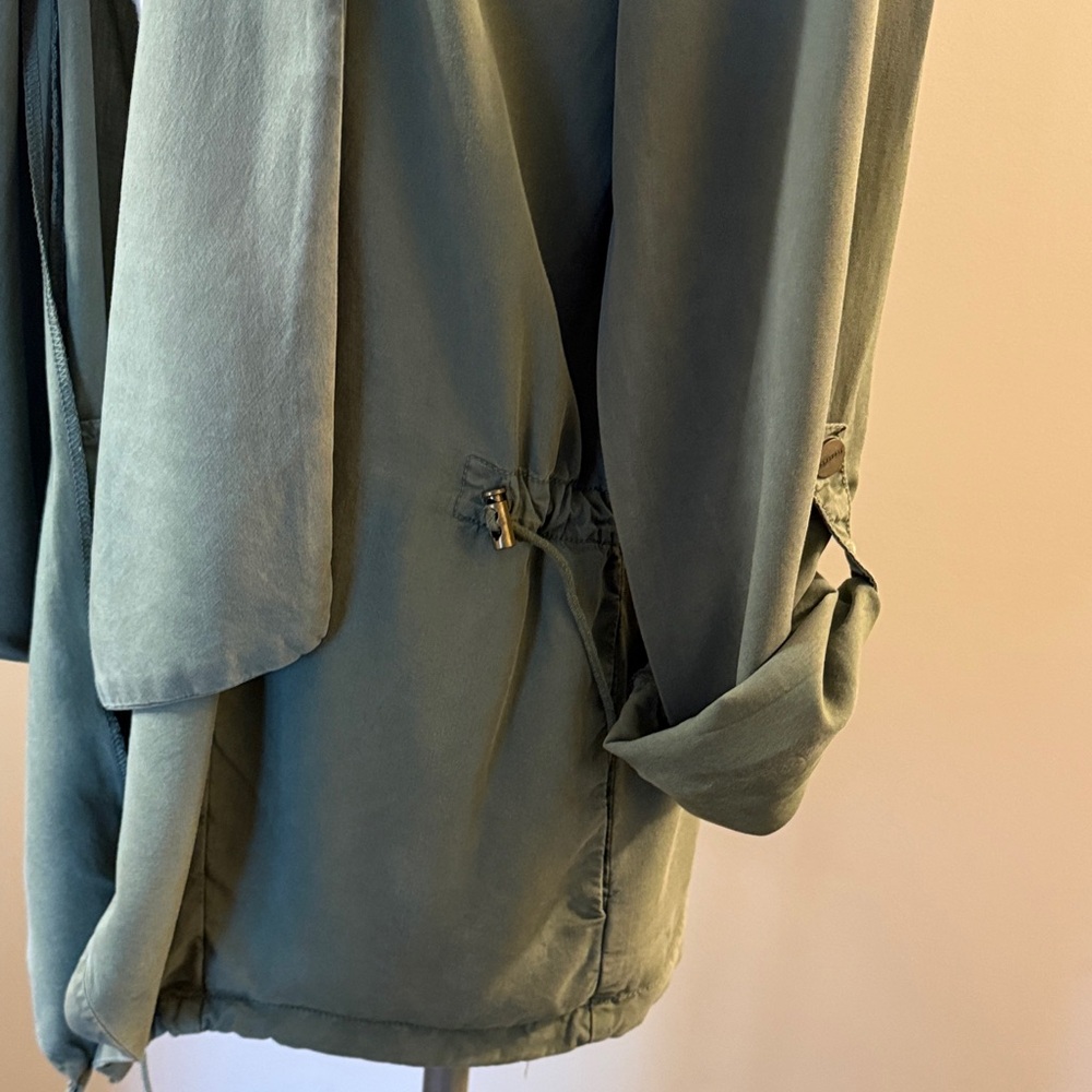 Sanctuary Olive Draped Open-Front Utility Jacket - Picture 6 of 11